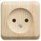 35448 Розетка 1-м ОП Этюд Дача 16А IP20 250В без заземл. без защ. шторок сосна SE