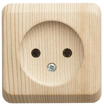 35448 Розетка 1-м ОП Этюд Дача 16А IP20 250В без заземл. без защ. шторок сосна SE