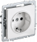 41316 BRITE Розетка 1-местная с заземлением с защитными шторками 16А РС14-1-0-БрБ белый