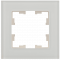 41317 BRITE Рамка 1-местная РУ-1-2-Бр стекло белый матовый IEK