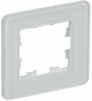 41318 BRITE Рамка 1-местная РУ-1-2-Бр стекло белый RE IEK