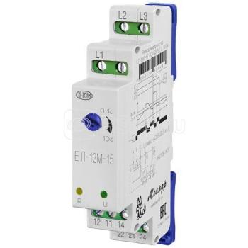 43199 Реле контроля фаз ЕЛ-12М-15 400В 50Гц 1модуль DIN-рейка Меандр