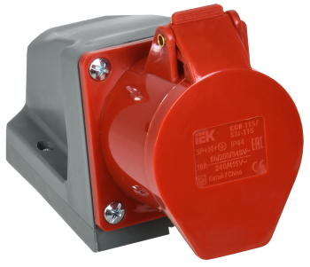 4563 Розетка стационарная CCИ-115 3Р+РЕ+N 16А 380-415В IP44 IEK