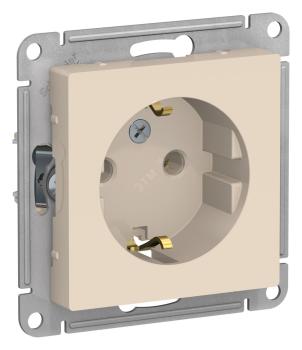 38826 Розетка 1-м СП AtlasDesign 16А IP20 с заземл. механизм беж. SE