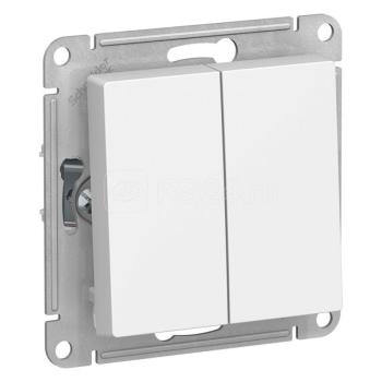 38740 Переключатель проходной 2-кл. СП AtlasDesign 10А IP20 (сх. 6/2) 10AX механизм бел. SE