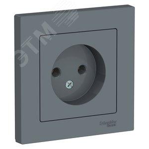 38750 Розетка 1-м СП AtlasDesign 16А IP20 без заземл. в сборе грифель SE
