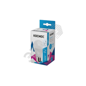 41227 Лампа светодиодная LED 9Вт 220В Е27 D55х98 4500 белый A55 Космос