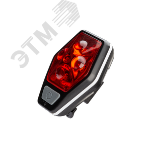 41253 Фонарь велосипедный задний 4RED LED/2xAAA/ABS-пл/держатель-крепление/зажим на корпусе, КОСМОС
