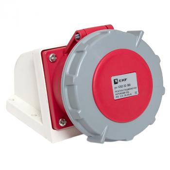 41637 Розетка стационарная наружная 1252 3Р+РЕ+N 32А 380В IP67 EKF PROxima