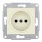 25404 Розетка без заземления без шторок в рамку кремовый Sedna SDN2900147