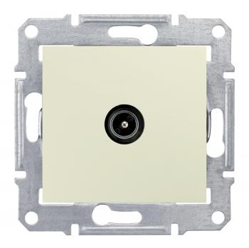 25413 Розетка телевизионная TV оконечная 1дБ в рамку кремовый Sedna SDN3201647