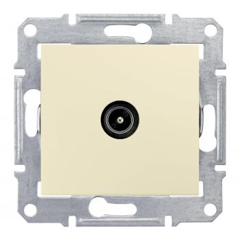 25414 Розетка телевизионная TV проходная 4дБ в рамку кремовый Sedna SDN3201847