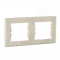 25419 Рамка 2 поста горизонтальная кремовый Sedna SDN5800347
