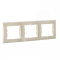 25420 Рамка 3 поста горизонтальная кремовый Sedna SDN5800547