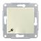 25423 Розетка с заземлением со шторками с крышкой в рамку кремовый Senda SDN3100147