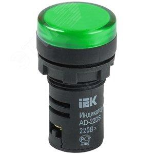 43537 Лампа AD22DS(LED)матрица d=22мм зеленый 110В AC/DC IEK