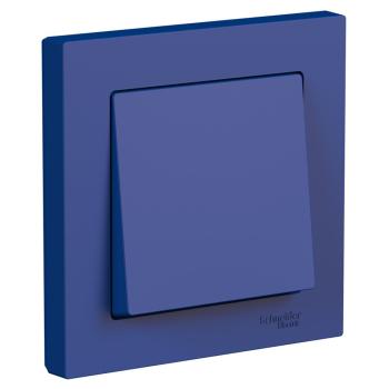 41002 Выключатель 1-кл. AtlasDesign (сх.1) 10AX в сборе аквамарин SE