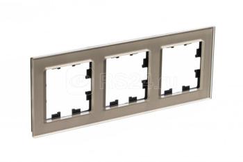 40556 Рамка 3-м AtlasDesign Nature стекло шампань SE