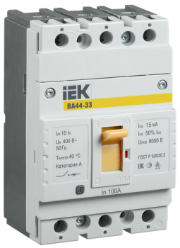 42522 Автоматический выключатель ВА44 33 3Р 100А 15кА IEK