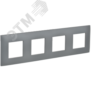 43107 SKANDY Рамка 4-местная SK-F04Gr серый IEK