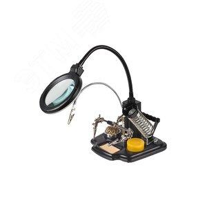 42943 Держатель Третья рука ПРОФИ с лупой х3 REXANT