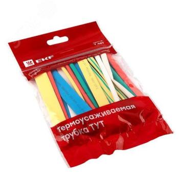 24198 Термоусаживаемая трубка ТУТ нг 6/3 набор:7 цветов по 3шт. 100мм. EKF PROxima