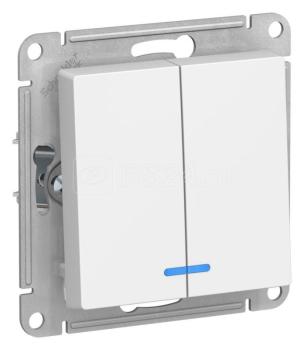 43366 Выключатель 2-кл. AtlasDesign (сх. 5а) 10AX с подсветкой механизм лотос SE