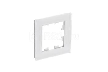 43372 Рамка 1-м AtlasDesign Nature натур. стекло белая SE