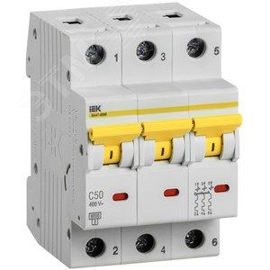 43385 KARAT Автоматический выключатель ВА47-60M 3P C 50А 6кА IEK