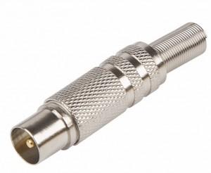 39508 Штекер TV антенный металл.с защитой каб. (premium) Rexant 05-2011