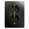 39545 Розетка 2-м Glossa 16А с заземл. в сборе антрацит SE