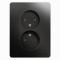 39546 Розетка 2-м СП Glossa 16А IP20 без заземл. в сборе антрацит SE
