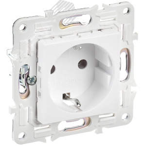 43139 SKANDY Розетка с заземлением без защитных шторок 16А SK-R05W арктический белый IEK