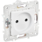 43140 SKANDY Розетка без заземления с защитными шторками 10А SK-R01W арктический белый IEK