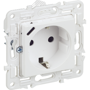 43143 SKANDY Розетка с заземлением с защитными шторками 16А с USB C 18Вт SK-R17W арктический белый I