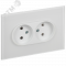 43145 Розетка 2-м SKANDY 10А без заземл. без защ. шторок для плоской вилки SK-R03W арктич. бел. IEK