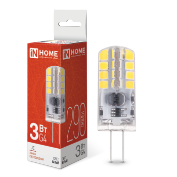 39260 Лампа светодиодная LED-JC 3Вт 12В G4 4000К 290Лм IN HOME