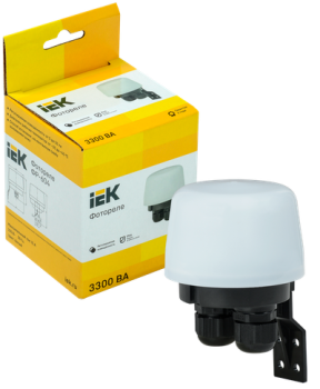 42197 Фотореле ФР 604 максимальная нагрузка 3300ВА IP66 белый IEK