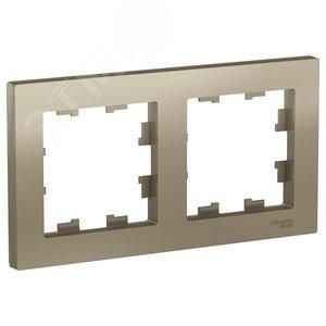 41412 Рамка 2-м AtlasDesign универс. шампань SE