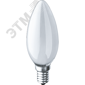 41470 Лампа накаливания декоративная ДС 60вт B35 230в Е14 матовая (свеча) Navigator Group