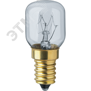41473 Лампа накаливания специального назначения РН 15вт 230в Е14 T25 CL для духовых шкафов Navigator