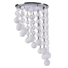 43551 Светильник GX53 H4 5344 Стекло Круг Больш.хрустал. Подвес под скос Мат/Хром 350x110 Ecola