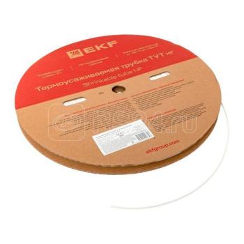 8959 Трубка термоусадочная ТУТ нг 2/1 белый (уп.200м) EKF PROxima