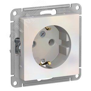 42552 Розетка 1-м СП AtlasDesign 16А IP20 с заземл. механизм жемчуж. SE