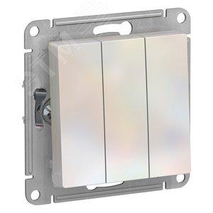 42560 Выключатель 3-кл. СП AtlasDesign 10А IP20 (сх. 1+1+1) 10AX механизм жемчуж. SE