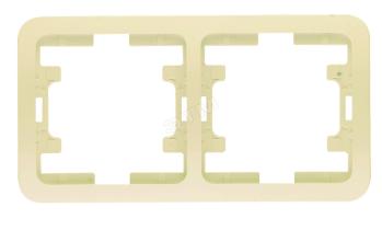 3159 Рамка 2-м Mimoza горизонт. крем Makel 32012