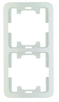 4176 Рамка 2 поста вертикальная белая Mimoza Makel 22032