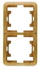 2606 Рамка 2-м Mimoza верт. дуб Makel 24232