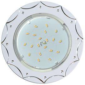 39372 Светильник встраиваемый GX53 H4 DL5384 св-к Звезда Белый/Алюм. 20x110 Ecola