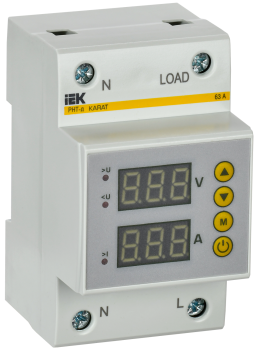 40787 Реле напряжения и тока РНТ-д однофазное 54мм 63А IEK